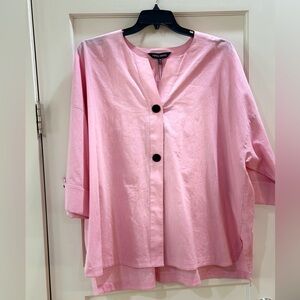 Ming Wang Blouson Top.  XXL.  Pink Soft